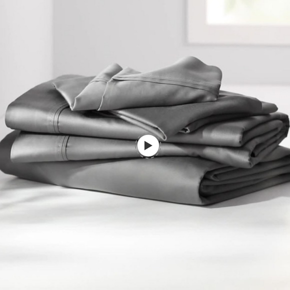 Full 400 Thread Count Solid Performance Sheet Set Gray - Threshold - Picture 4 of 4